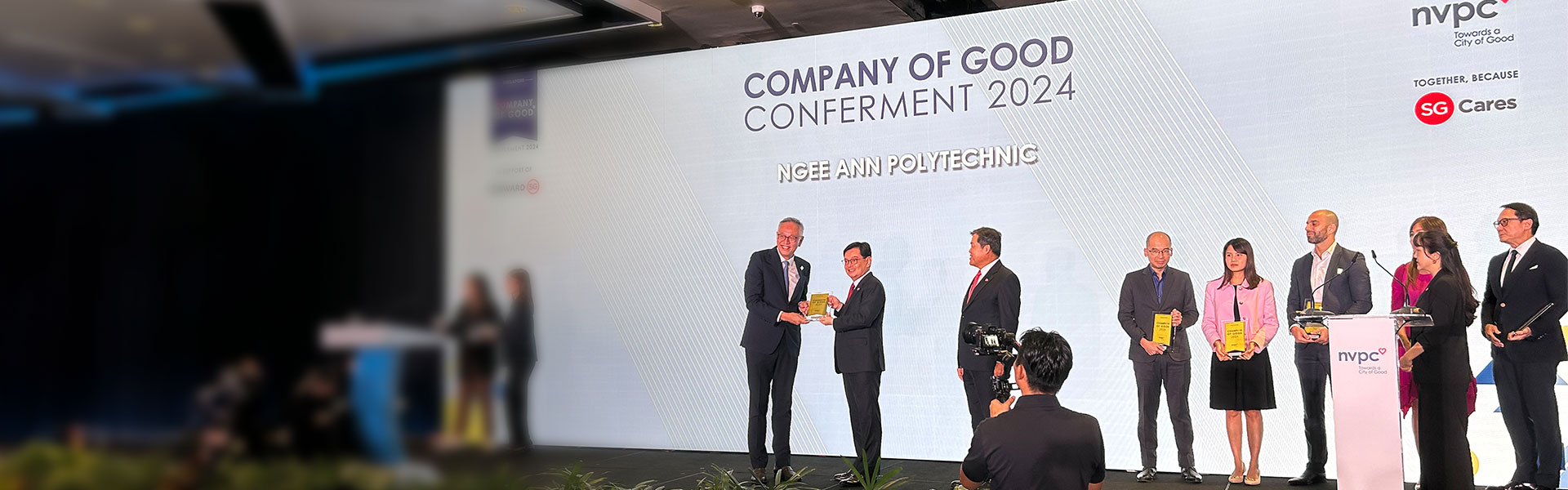 NP's PCEO, Mr Lim Kok Kiang accepting the Company of Good Conferment 2024 award