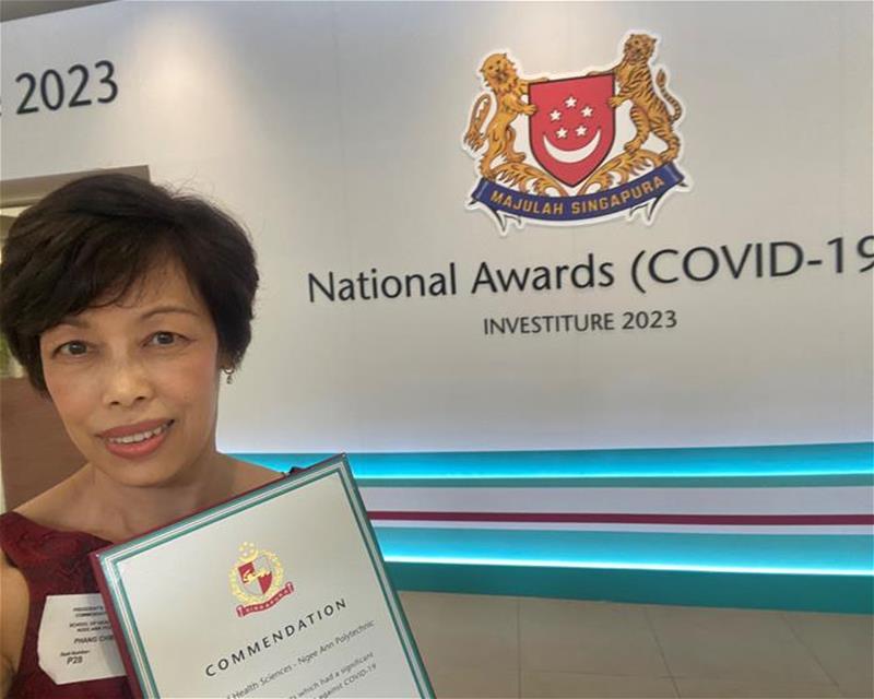 Photo of Dr Phang at the National Awards