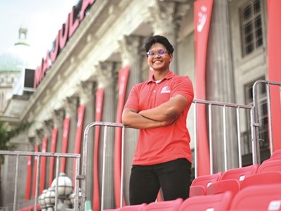 MPP student, Hussein Haiqal Bin Riduan as an In-house Animator at the National Day Parade